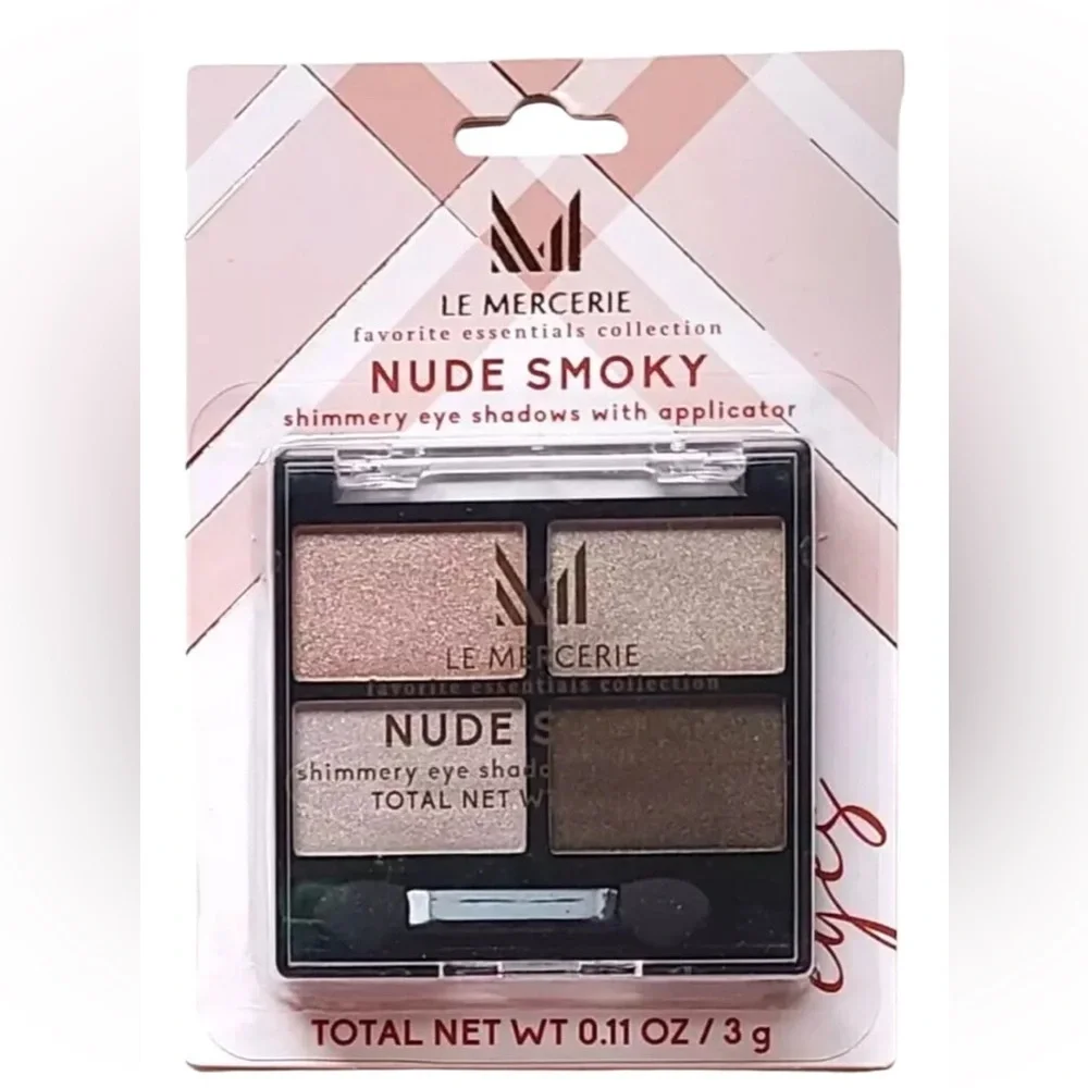 Le Mercerie Nude Smoky Shimmery Eye Shadow Quad Favorite Essentials Collection.